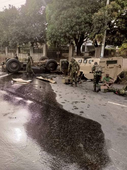 Five Soldiers Die, Others Injured In Accident On Their Way To Repel Alleged IPOB's ESN Attack In Anambra (Photos)