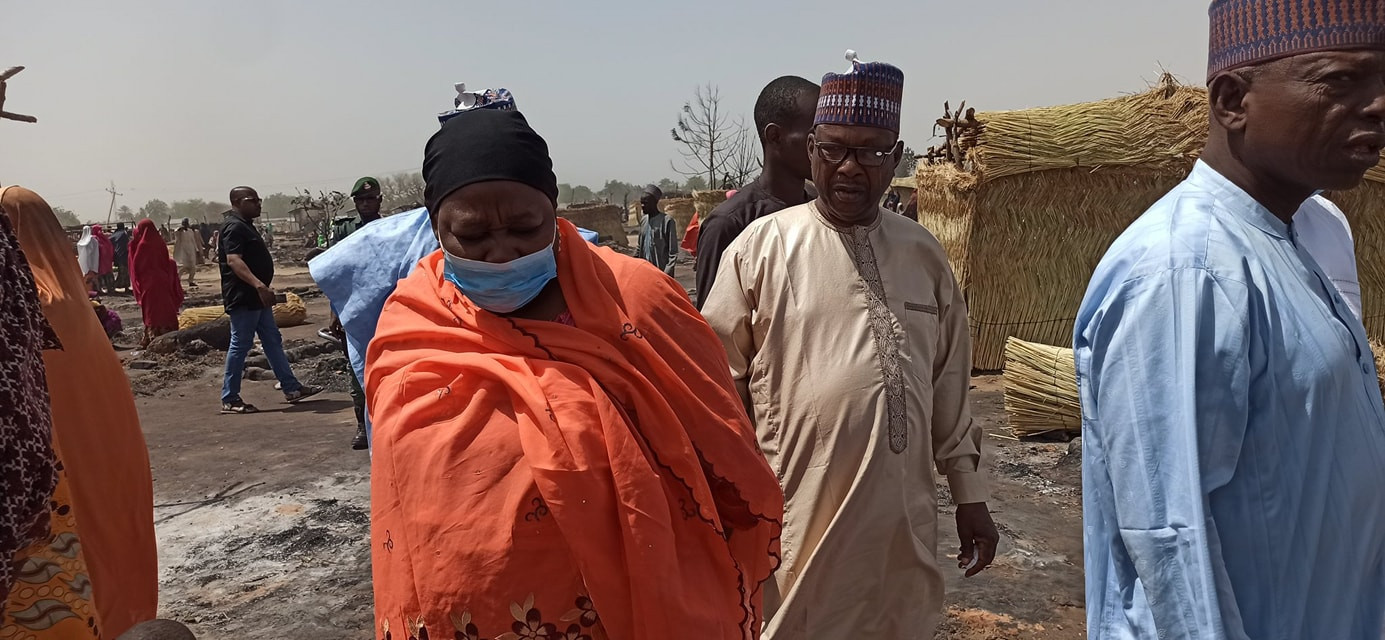 Four Persons Killed, Others Injured As Fire Razes IDP Camp In Borno (Photos)
