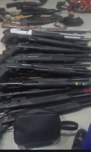 Various Weapons Recovered As Police Raid Auxiliary’s Home