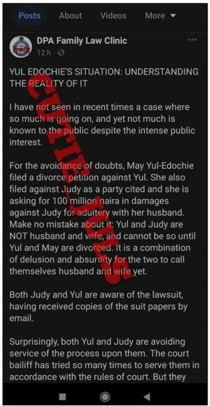 May Edochie Slams Judy Austin