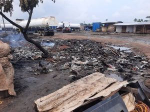 Ogun Trailer Park Gutted By Fire (Photos)